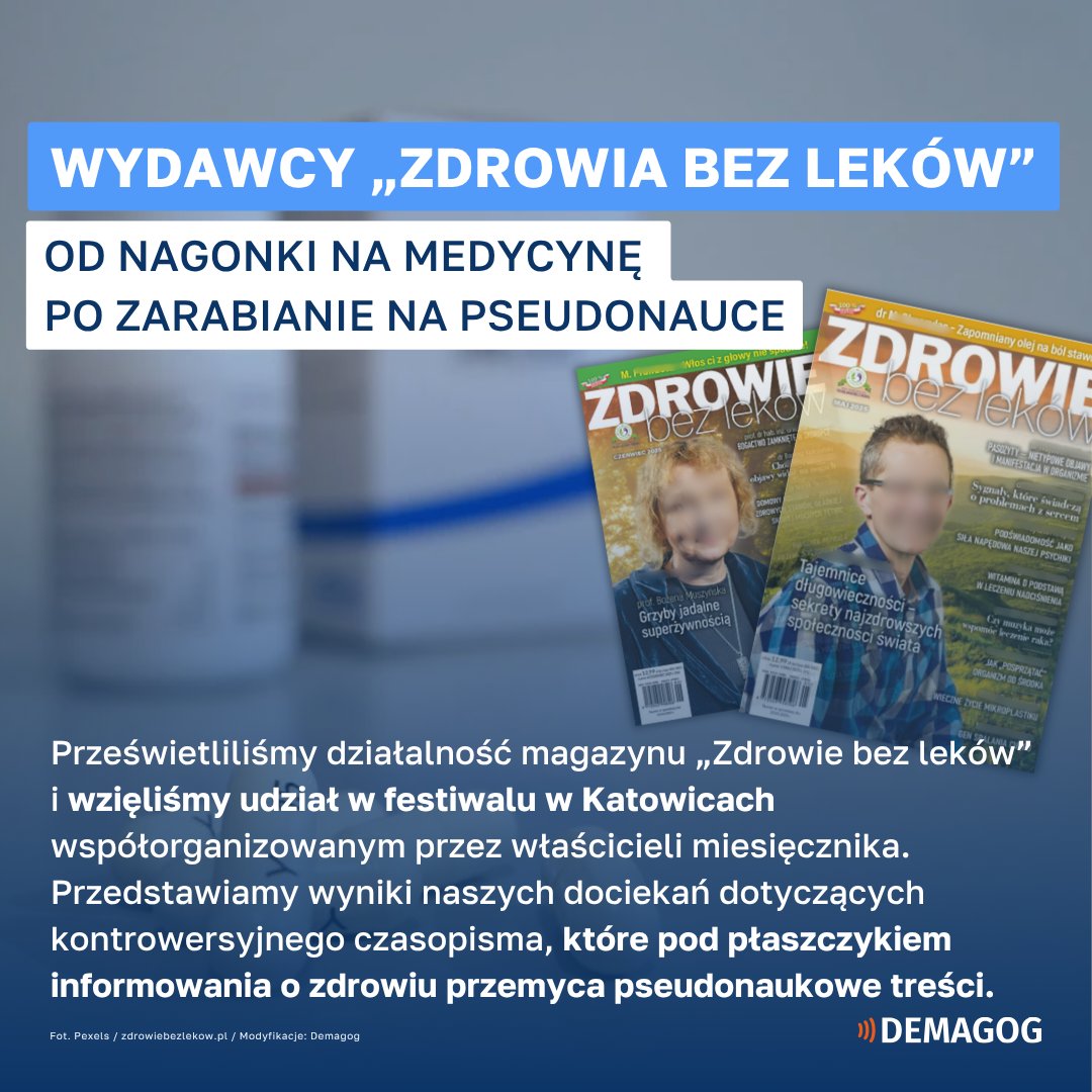 DemagogPL's tweet image. 💊 Wzięliśmy udział w festiwalu „Pełnia zdrowia bez leków”, w trakcie którego podważano wiarygodność lekarzy, promowano niepotwierdzoną naukowo terapię oraz instruowano uczestników, jak uniknąć skutków prawnych za unikanie obowiązkowych szczepień u dzieci.

❗W jednym z wykładów…