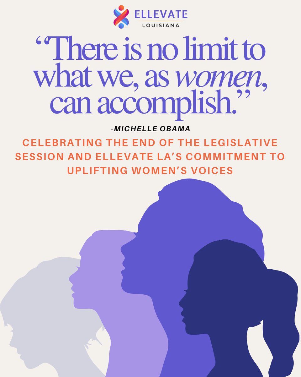 The 2025 Legislative Session has adjourned!

Thank you to our members of <a href="/Ellevate_LA/">Ellevate Louisiana</a> your hard work advancing policy in Louisiana. We're honored to join the Empower Families Council &amp; Dual Enrollment Task Force, and look forward to the work ahead!! 💜

#EllevateLA #LALegis