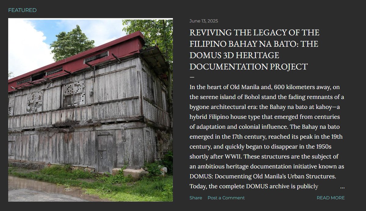 ewap_brookes's tweet image. New Blog: Endangered Wooden Architecture Programme Blog: Reviving the Legacy of the Filipino Bahay na bato ewap-brookes.blogspot.com/2025/06/revivi…