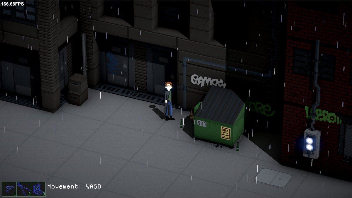 scrudgey's tweet image. wrapped work on the tutorial, updating all the relevant systems and fixing a few longstanding issues and sequence breaks. #gamedev #lowpoly #cyberpunk