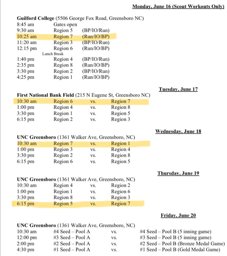 Reid Johnson (@reidjohnson2026) on Twitter photo Fired up to represent Region 7 at BodyArmor State Games in Greensboro next week. Here is my schedule for the events.
<a href="/ChaseHHitting/">Chase Hetzel</a> <a href="/X2_Baseball/">X2 B a s e b a l l</a> <a href="/LukeHagerty/">L u k e H a g e r t y</a> <a href="/Sean__Thomas22/">Sean Thomas</a> <a href="/jakerobbins49/">JAKE ROBBINS πΊπΈ</a> <a href="/PremierAthlete_/">Premier Athletes</a> Fired up to represent Region 7 at BodyArmor State Games in Greensboro next week. Here is my schedule for the events.
<a href="/ChaseHHitting/">Chase Hetzel</a> <a href="/X2_Baseball/">X2 B a s e b a l l</a> <a href="/LukeHagerty/">L u k e H a g e r t y</a> <a href="/Sean__Thomas22/">Sean Thomas</a> <a href="/jakerobbins49/">JAKE ROBBINS πΊπΈ</a> <a href="/PremierAthlete_/">Premier Athletes</a>
