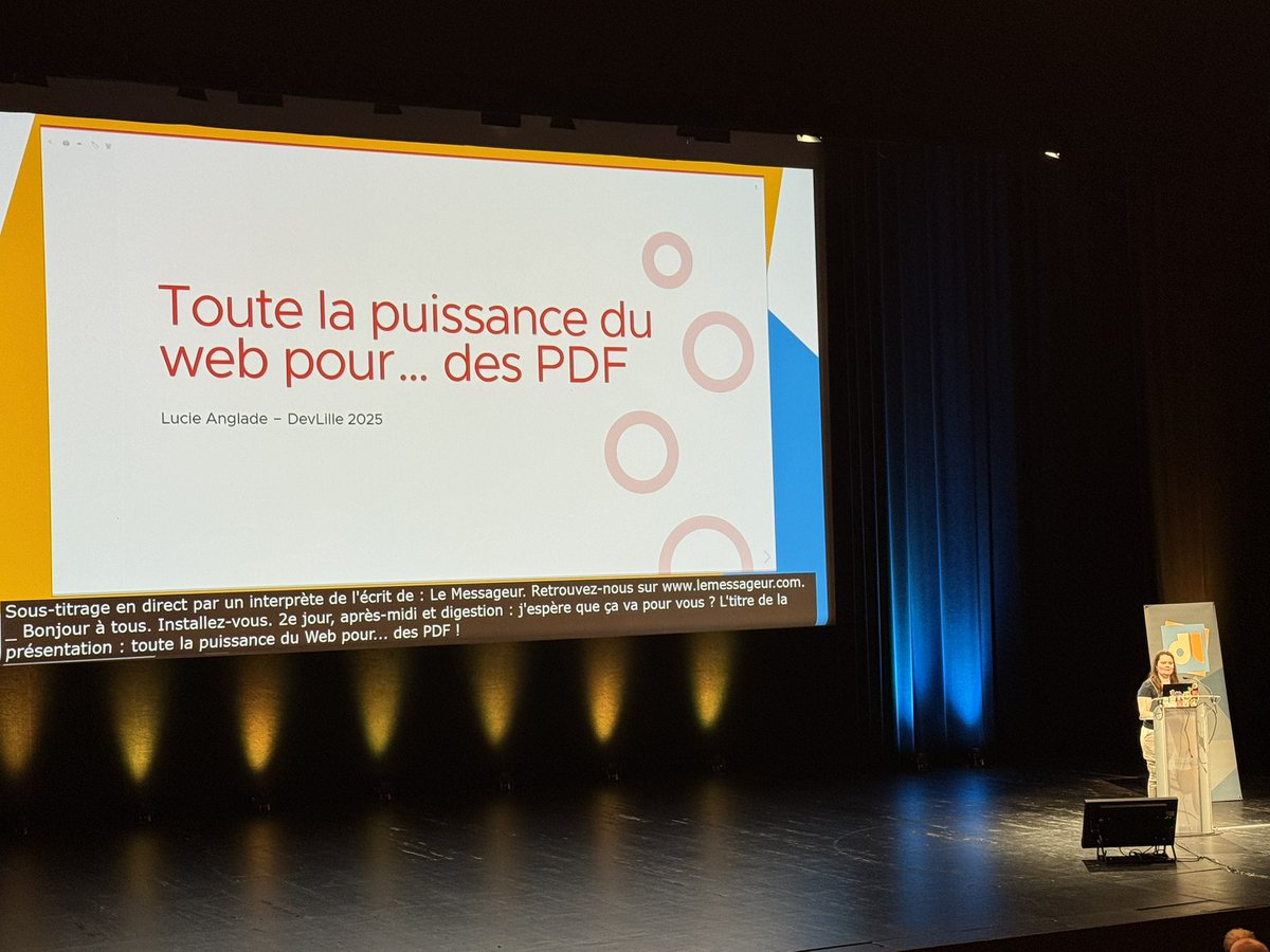 camillejourdain's tweet photo. « Toute la puissance du web pour… des pdf ».
C’est le sujet de cette conférence au #DevLille.
Tout le monde a déjà vu un PDF, vous en avez sûrement déjà envoyé. Vous en avez même sûrement déjà créé…
Mais comment faire lorsque l’on veut tout automatiser ? https://t.co/KFyla76QMH