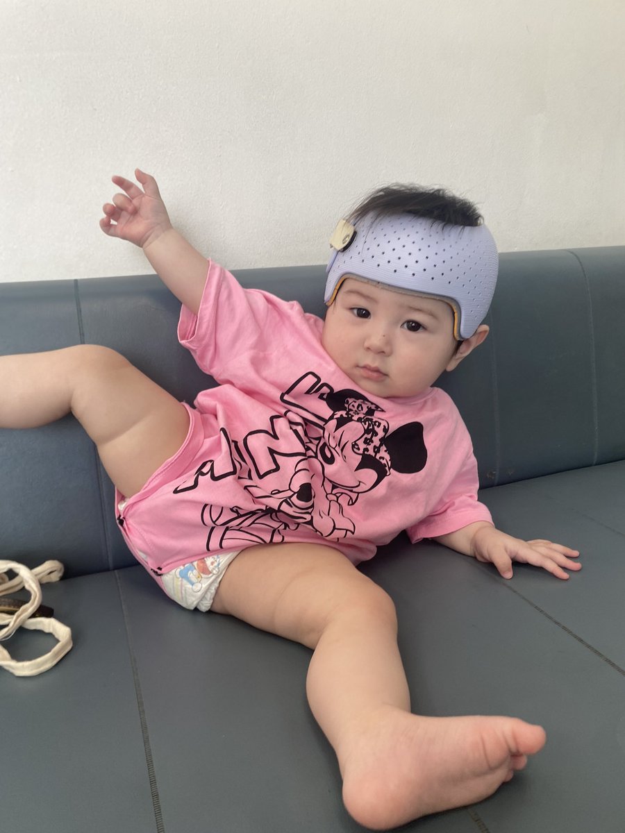 crk64724's tweet photo. #ヘルメット矯正 #babyband 🐰🐰 https://t.co/7quJgLQjyq