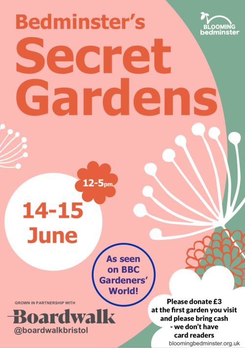 acta Recommends: Bedminster's Secret Gardens, 14th-15th June. This weekend several gardeners are opening up their gates and inviting the public in to see how their garden grows: bloomingbedminster.tumblr.com/secret-gardens