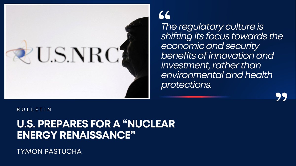 ⚛️🇺🇸President Donald Trump's announced "Nuclear Energy Renaissance" is a response to the failure of previous reforms, growing energy demand (driven by AI), waning his support for renewables, and the United States' weakening technological position in nuclear energy relative to