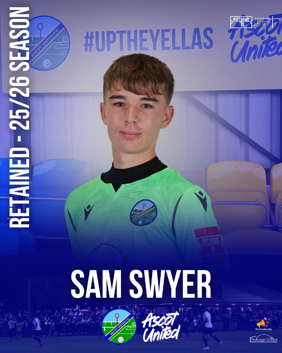 We are delighted to announce that Sam Hayes and Sam Swyer have re-signed for the 25/26 season ✍️

Both young keepers are improving year on year so we are delighted to keep them as Yellas for the upcoming season.

#WeAreAscot #UpTheYellas💛💙