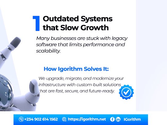 igorithmltd's tweet image. At Igorithm, we solve the tech challenges holding your business back.
From digital experience to scalable systems we deliver solutions that drive real impact.
Tech isn’t optional. It’s your edge. 🚀
#Igorithm #TechSolutions #DigitalTransformation #Innovation #BusinessGrowth