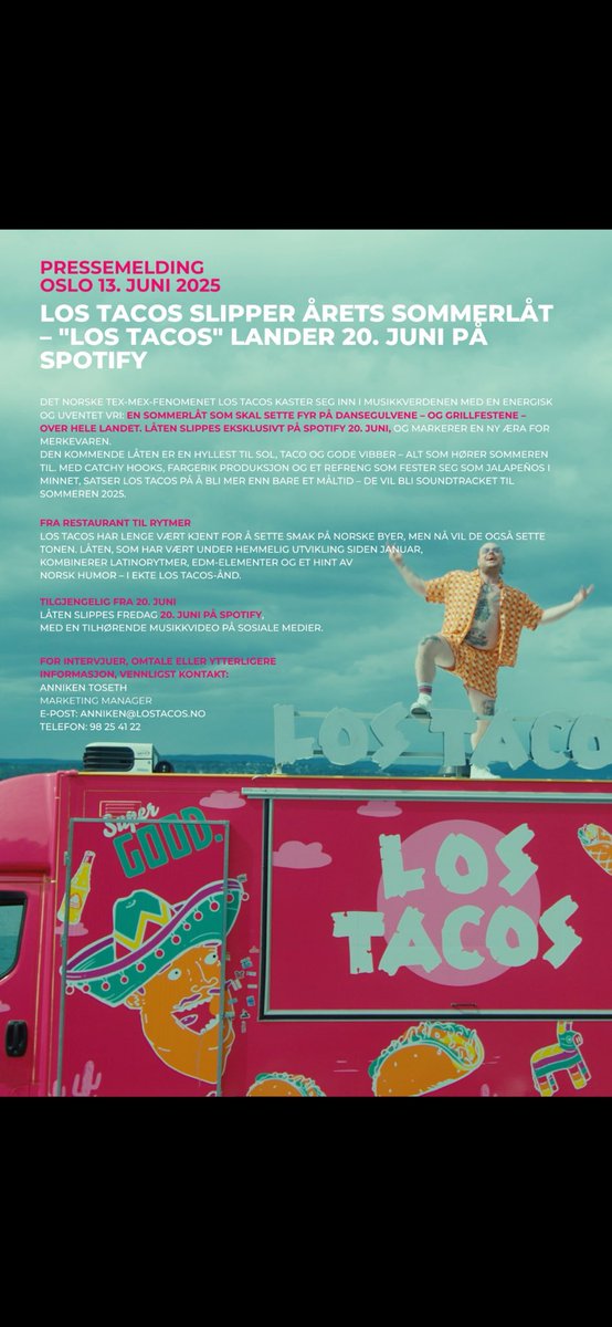 Der kom den. Dagen er her. Det måtte skje. 

Den verste pressemeldingen i verdenshistorien er sendt ut.