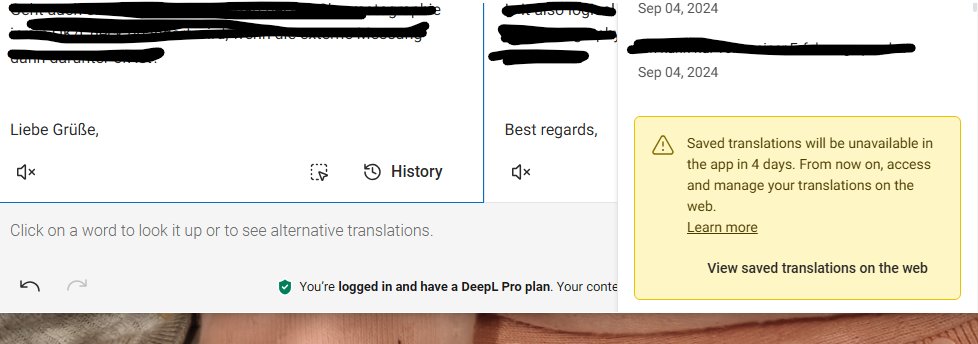 Can't stand to see premium features leaving a premium subscription for no reason. #DeepL <a href="/DeepLcom/">DeepL</a>