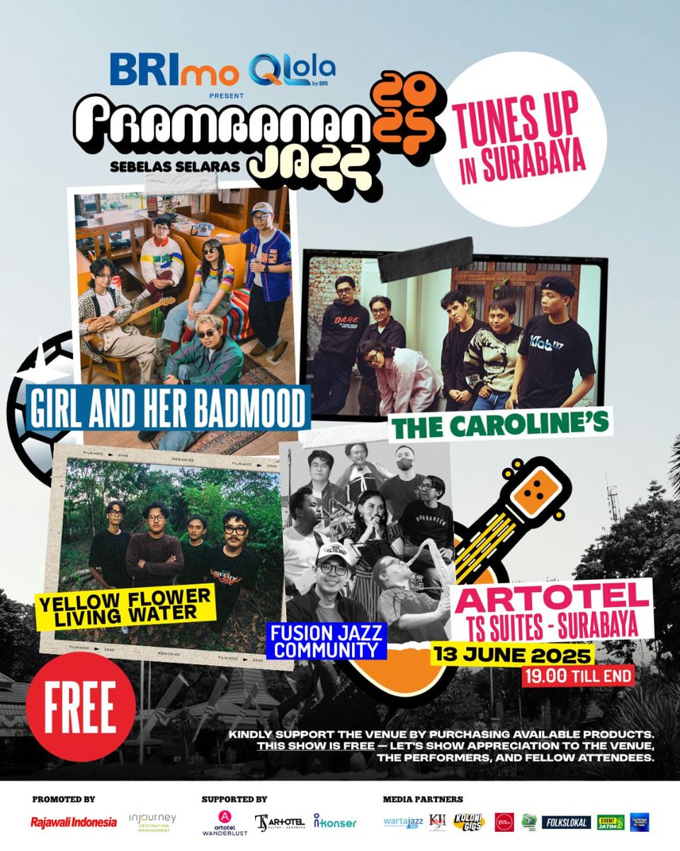 NONTON MINI-SHOW #SebelasSelaras GRATIS DI SURABAYA!? 😱 
#PrambananJazz #PrambananJazz2025 #PrambananJazzFestival #PJF11 #SebelasSelaras #PJFTunesUpYourCity #ArtotelGroup #ArtotelWanderlust #AnytimeAnywhere