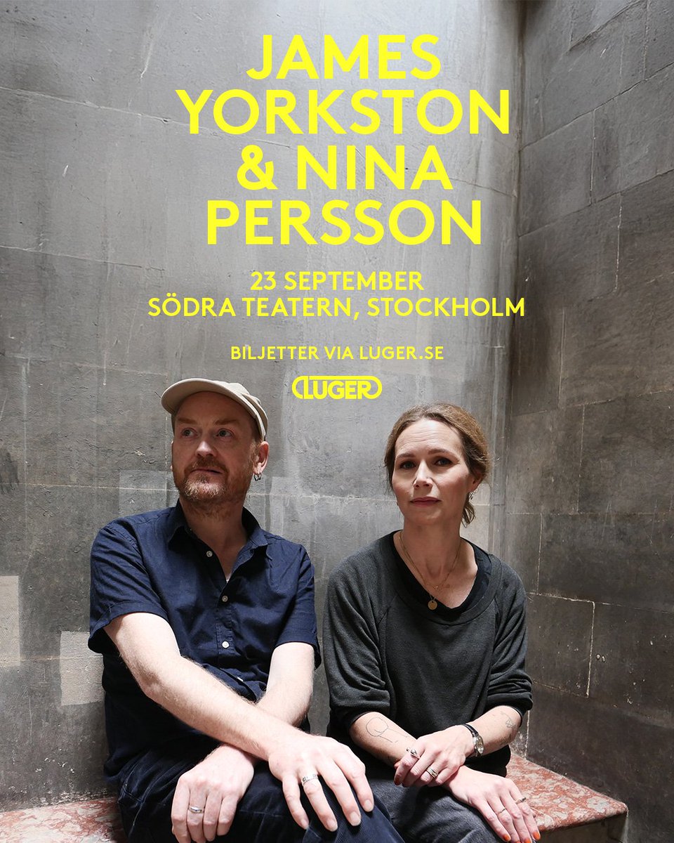 Nina and I are playing Södra Teatern, Stockholm, on 23rd September x