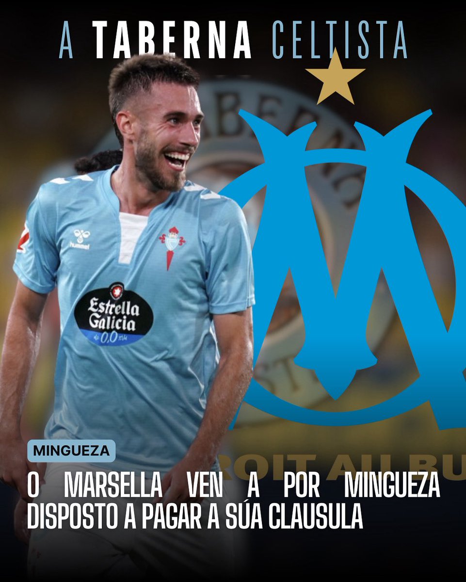 🚨𝐌𝐈𝐍𝐆𝐔𝐄𝐙𝐀 ao 𝐌𝐀𝐑𝐒𝐄𝐋𝐋𝐀??

👉🏻 O Marsella está interesado no xogador do Celta.

💶 O clube francés estaría disposto a pagar unha cantidad inferior ao valor da cláusula.

💪🏻 Dende o Celta din: 𝗖𝗟Á𝗨𝗦𝗨𝗟𝗔 𝗢𝗨 𝗡𝗔𝗗𝗔.
.
.
#RCCelta #Mingueza #Marsella #Fichajes