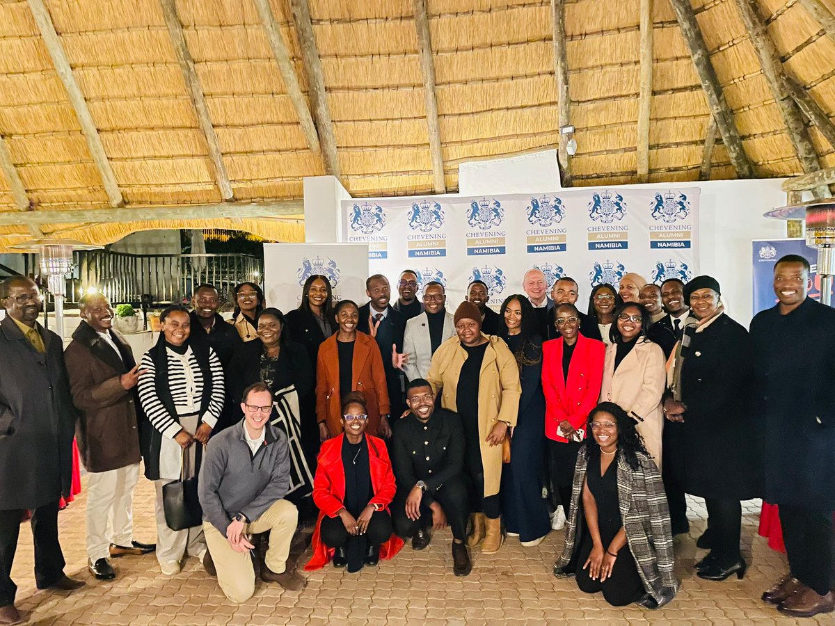 Last night Chevening Alumni in Namibia joined the new British High Commissioner <a href="/Neil_Bradley_UK/">Neil Bradley</a> at his residence, for an evening of meaningful exchange and shared aspirations. 

A great step toward deepening UK-Namibia partnerships. 🇬🇧🇳🇦 #Chevening #UKinNamibia #GoFarGoTogether