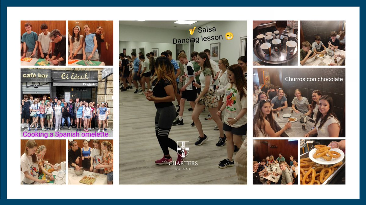 After a lot of exploring and learning about the historical city of Salamanca, it was time for Yr10 #Spanish students to learn how to cook a Spanish omelette and how to dance Salsa; they also enjoyed a delicious churros con chocolate, that disappear very quickly.
#Homestay #MFL