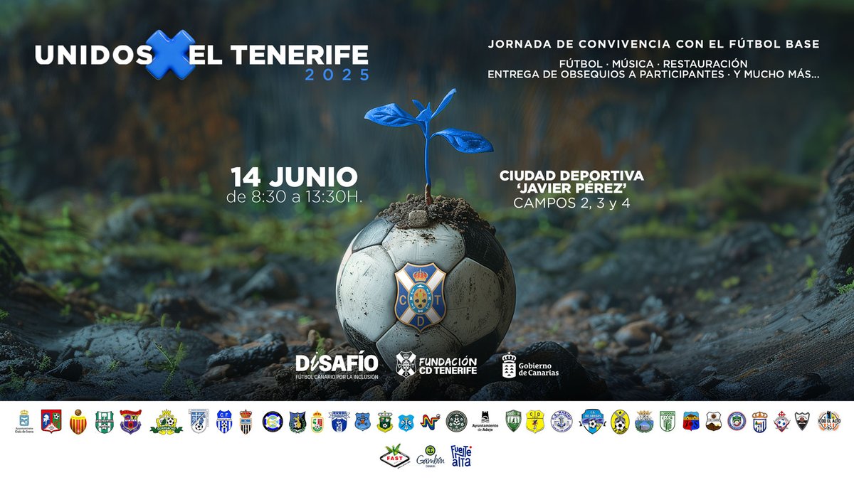⚽️⚽️ ‘Unidos X el Tenerife’ reúne este sábado en la Ciudad Deportiva Javier Pérez a 30 clubes para cerrar el curso 24-25 eldiario.es/canariasahora/… <a href="/Cahora/">Canarias Ahora</a> <a href="/TenerifeAhora/">Tenerife Ahora</a>