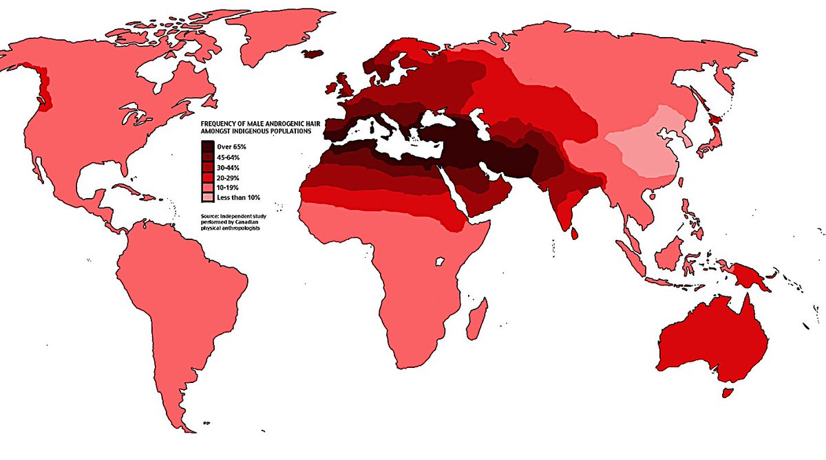 TerribleMaps's tweet photo. Map showing the hairiest countries in the world https://t.co/KwumVNf7kD