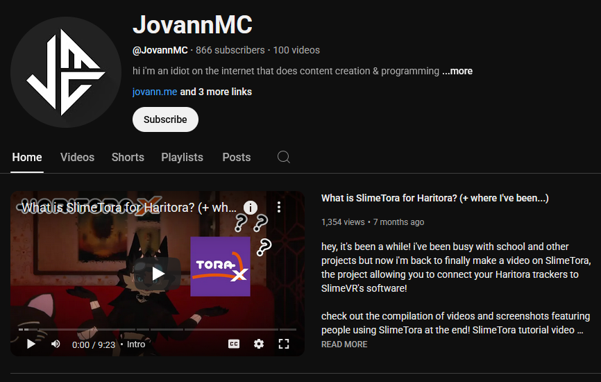 JovannMC's tweet image. hey, i'm maya (aka "JovannMC")!
i'm a.. thing on the internet that does content creation & programs stuff - SlimeTora, SlimeVR, VERT.sh, etc!
check out my work (and socials) @ jovann.me
..and yes, i also own femboyfurry.net, just cause