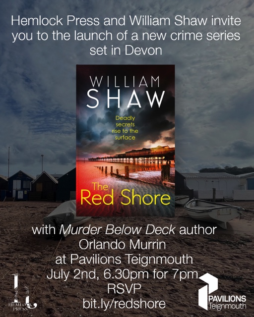 Orlando Murrin (@orlandomurrin) on Twitter photo Booklovers of Devon - join us on Weds 2 July for the launch of <a href="/william1shaw/">William Shaw</a>'s fantastic new thriller series, steeped in the atmosphere of Teignmouth. #TheRedShore had me on a knife-edge from page 1, with characters that jump off the page. <a href="/Hemlock_Press/">Hemlock Press</a> @pavilionsteignmouth Booklovers of Devon - join us on Weds 2 July for the launch of <a href="/william1shaw/">William Shaw</a>'s fantastic new thriller series, steeped in the atmosphere of Teignmouth. #TheRedShore had me on a knife-edge from page 1, with characters that jump off the page. <a href="/Hemlock_Press/">Hemlock Press</a> @pavilionsteignmouth