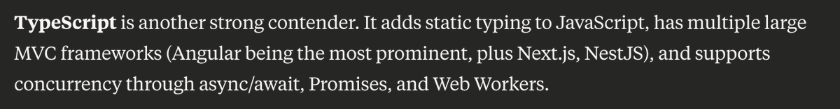 ronxjansen's tweet photo. ChatGPT is helping Microsoft a hand 🤯

Last time I checked Angular is NOT the most prominent framework in the TS ecosystem 🤣🤣🤣 https://t.co/niwjnbYIbb