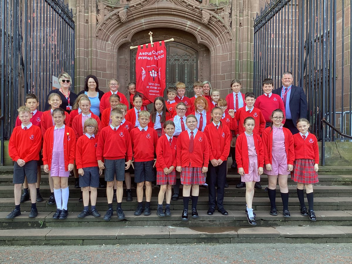 class6Aspull's tweet image. In a busy run up to the end of year we have this week enjoyed the Leavers’ Service at Liverpool Cathedral and a final primary sports day! 🥰 #acpsre #acpspe