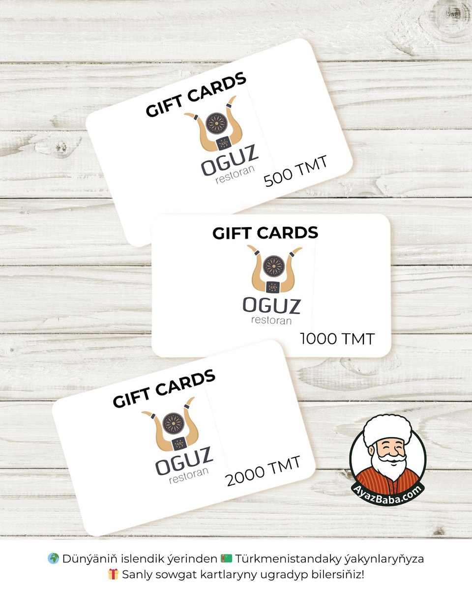 ayazbabacom's tweet photo. Want to support family in Daşoguz without sending cash?

Gift them a memorable meal at “OGUZ” RESTORAN with https://t.co/DHzJ3498ZQ’s gift cards — a faster, safer, and more meaningful way to show love.
.
#AyazBaba #SupportTurkmenistan #GiftNotCash #SendLoveBackHome #OguzRestoran https://t.co/YdAJj29Mfz