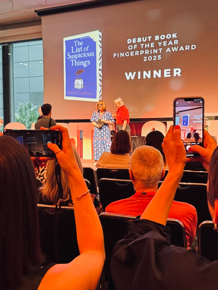 Orlando Murrin (@orlandomurrin) on Twitter photo A night of pure joy <a href="/CapitalCrime1/">Capital Crime</a>'s Fingerprint Awards last night, where lovely <a href="/jennieg_author/">Jennie Godfrey</a> scooped Debut of the Year (and received an ovation). Charismatically presented by <a href="/StephLunch/">Steph McGovern</a>, warm thanks to <a href="/DavidHHeadley/">David Henry Headley</a> and team. A night of pure joy <a href="/CapitalCrime1/">Capital Crime</a>'s Fingerprint Awards last night, where lovely <a href="/jennieg_author/">Jennie Godfrey</a> scooped Debut of the Year (and received an ovation). Charismatically presented by <a href="/StephLunch/">Steph McGovern</a>, warm thanks to <a href="/DavidHHeadley/">David Henry Headley</a> and team.