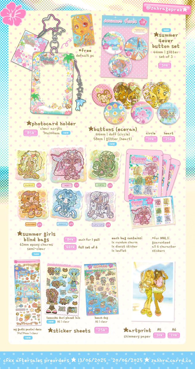 zahrageprek's tweet image. 🐬🎐#cfxx aftersales preorders ໒꒱⋆˚꩜。
~rts appreciated♡
hiii i’m opening local preorders for my previously soldout items from cfxx!⋆.˚
🛒form.jotform.com/233225171869460
☆ international group orders: DM me!
☆ 13/06 ~ 20/06
☆ production period: 3~4 weeks