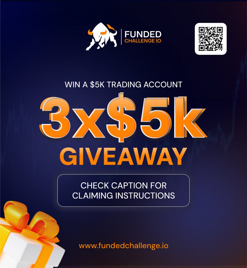 Eliorz_Fx's tweet photo. ✨🎁 3x$5k Challenge Account Giveaway 🎁✨

Criteria to win⤵️

⇨Follow @FxFundChallenge || @Eliorz_Fx || @tradingtribeph || @elevatewithalex || @edrees_askar || @KaydeXx_ 
⇨Like & Repost this giveaway 
⇨ Sign up here: https://t.co/S5SJWg8XVw
⇨ Join discord: https://t.co/HlB5MxsIQw

7 days ⏳