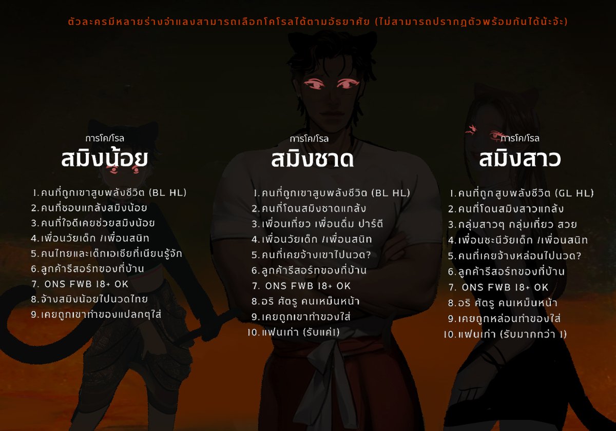 MPC_Tiger's tweet image. 𖥠สมิงชาด พยัคฆ์คำรง𖥠
[ เสือสมิง เจ้าแห่งผีไพรและการจำแลงกาย ]

🔁รีทวิต &amp;gt; เนียนรู้จัก /ช่วยหาเพื่อน
❤️เฟบ  &amp;gt; สนใจโค (เดี๋ยวทักไปหาคับ)

(ใบโคมาแล้วจ้ะ ตลาดวายรึยังหนอ  สามารถเมนชั่น  DM  ได้เสมอเลย โค โรล เวิ่น กาว สตอรีพร้อมจัดเต็มทุกเรททุกความแรง ) #MPCss5 #MPC_Commu