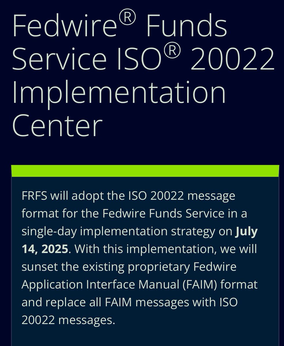 FEDERAL RESERVE ANNOUNCES THAT THEY WILL  BE RELEASING NEW ISO20022 STANDARD ON A 
“ SINGLE DAY“ IMPLEMENTATION!! ON JULY 14th! 

•  TANGEM 2ND GEN CARD LINK 20% OFF till June 16th WITH CODE 
“ XRPVALE “ —  tangem.com/en/?promocode=…

$XRP