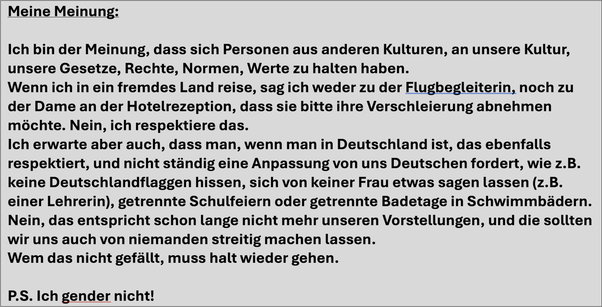 Mal wieder eine Meinung von mir.Meine Meinung: