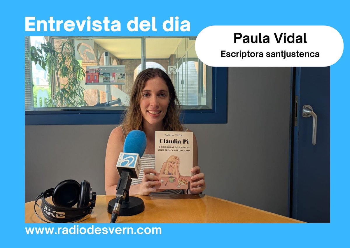 🎙️#RadioDesvern - Entrevista a l'escriptora santjustenca <a href="/paulavidalbooks/">Paula Vidal</a>, que ha publicat la seva 2a novel·la 'Clàudia Pi o com baixar dels núvols sense trencar-se una cama'

🗨️"No volia fer una novel·la romàntica, he fugit bastant d'això"

🎧ENTREVISTA: 
radiodesvern.com/programs/entre…