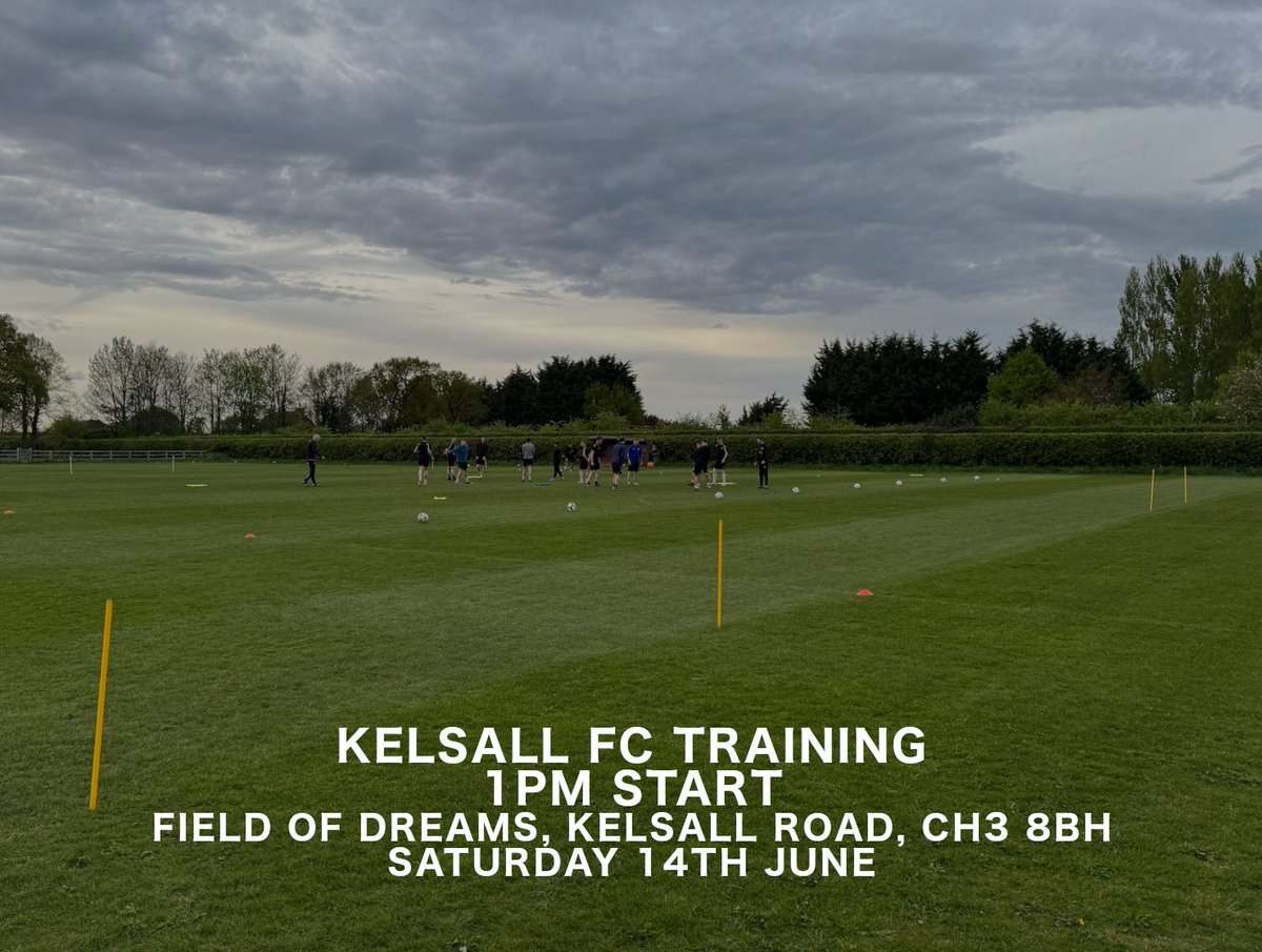 Kelsall Football Club (@kelsall_fc) on Twitter photo KELSALL FC TRAINING
We're building a team ready for the <a href="/WestCheshireLge/">Go2Day West Cheshire League</a> and have our first training session tomorrow!
Walk ins welcome, come down if you fancy it! KELSALL FC TRAINING
We're building a team ready for the <a href="/WestCheshireLge/">Go2Day West Cheshire League</a> and have our first training session tomorrow!
Walk ins welcome, come down if you fancy it!