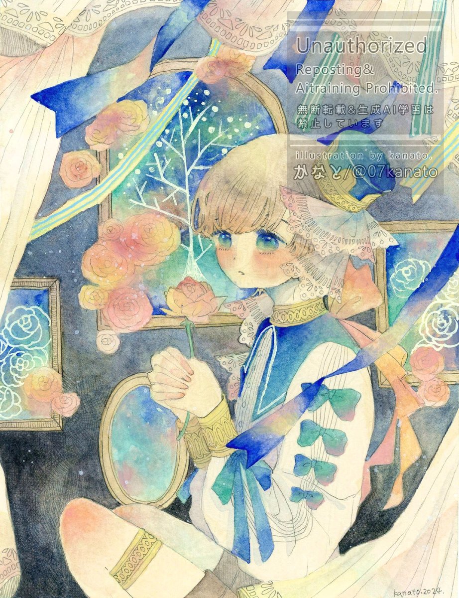 大幅値下げ！！空き時間で作成した絵 かなと🌱10/1-10/6「たゆたふひらひら」 (@07_knt) / X