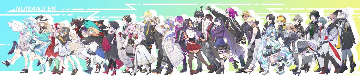 Syake2019's tweet image. にじENに出会って2年の記念に全員描いた!
2年間楽しませてくれてありがとう、これからもよろしくね🌈✨
#NIJISANJI_EN