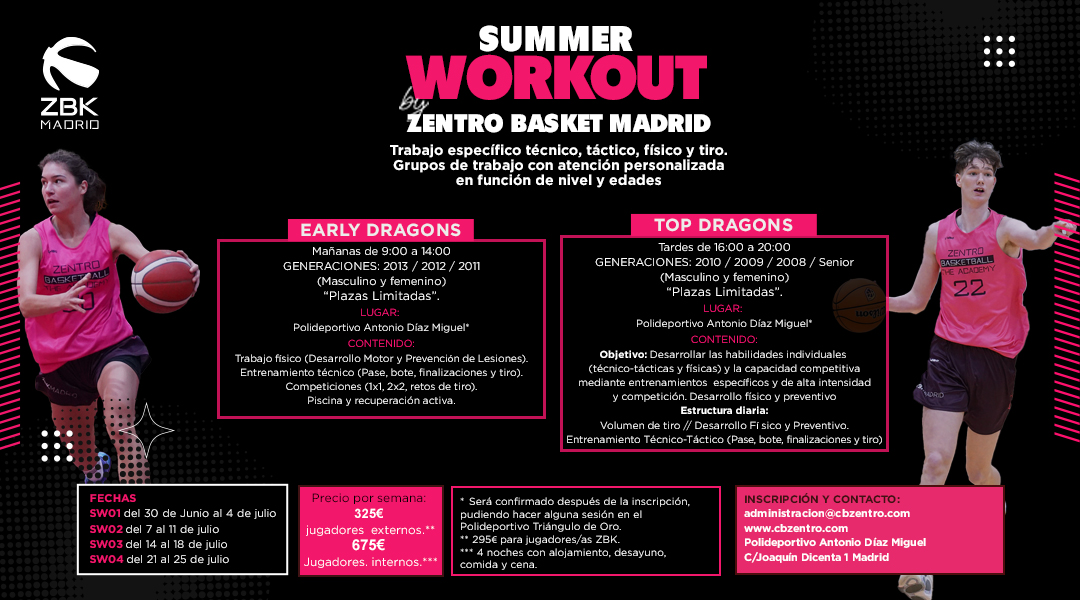Zentro Basket Madrid (@cbzentro) on Twitter photo 🏋️ El Summer Workout.
📆 S2.
Una oportunidad para preparar tu próxima temporada, mejorar y perfeccionar tus habilidades con <a href="/CBZentro/">Zentro Basket Madrid</a>. Diseñado por edades y tipos de talento.
Estaréis en casa: Polidep. Antonio Díaz Miguel 🏟️
👇📩 Regístrate por correo electrónico.
#GoGarnet 🏋️ El Summer Workout.
📆 S2.
Una oportunidad para preparar tu próxima temporada, mejorar y perfeccionar tus habilidades con <a href="/CBZentro/">Zentro Basket Madrid</a>. Diseñado por edades y tipos de talento.
Estaréis en casa: Polidep. Antonio Díaz Miguel 🏟️
👇📩 Regístrate por correo electrónico.
#GoGarnet