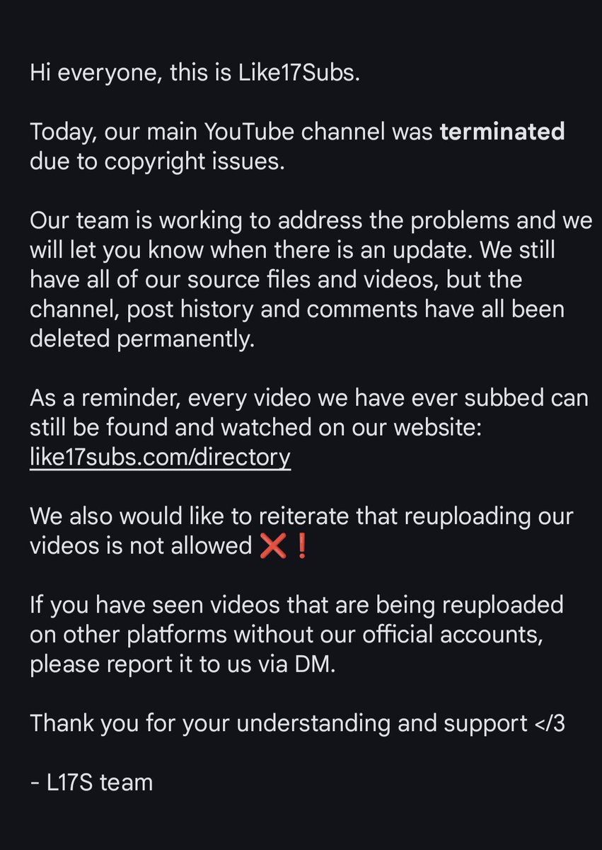 Regarding our channel 🤕