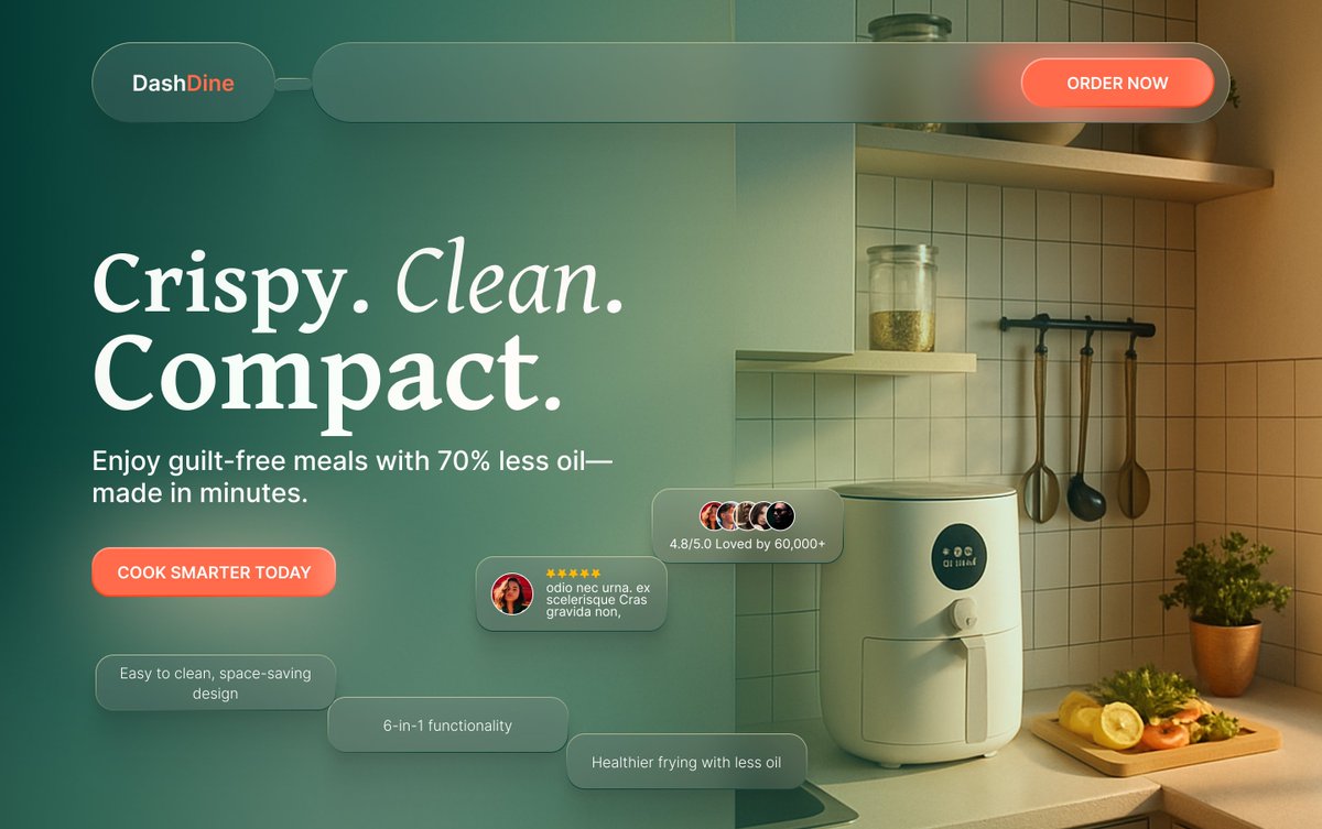 Your hero section is your brand’s first impression—make it count. A great visual shows them why they should trust you. The visuals grab attention, spark interest, and drive action. Don’t waste the top of your page. <a href="/figma/">Figma</a> 
#dtc #Ecommerce #CRO #landingpage #figma