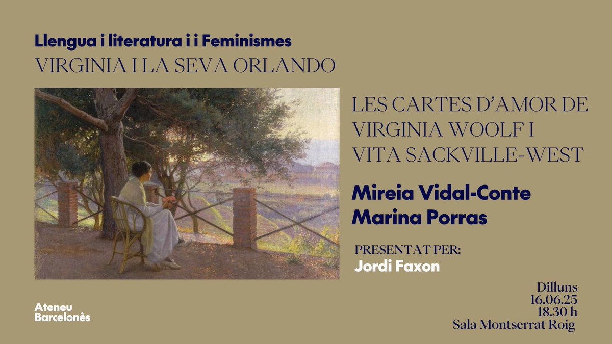 🕰️ Del Bloomsbury al Sissinghurst

Recompte íntim de la relació entre dues escriptores cèlebre: les cartes que van canviar la percepció del temps, el gènere i la literatura.

🗣️ Amb Mireia Vidal-Conte  i Marina Porras

📅 16 de juny
📍 Ateneu Barcelonès
🔗 ateneubcn.cat/activitats/vir…