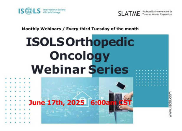𝐉𝐨𝐢𝐧 𝐭𝐡𝐞 𝟑𝟒𝐭𝐡 𝐈𝐒𝐎𝐋𝐒 𝐎𝐫𝐭𝐡𝐨𝐩𝐞𝐝𝐢𝐜 𝐎𝐧𝐜𝐨𝐥𝐨𝐠𝐲 𝐖𝐞𝐛𝐢𝐧𝐚𝐫!   

📌Topic: Biological Reconstructions - Optimizing Outcomes: A Case Based Presentation

👉Register now: shorturl.at/hOyPf 

 #ISOLS #OrthopedicOncology #Webinar #register