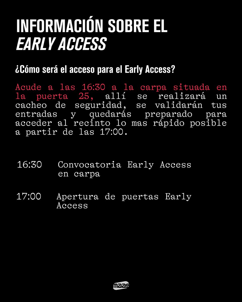 world_maas's tweet photo. ℹ️ EARLY ACCESS | Conciertos DELLAFUENTE 20 y 21 de junio en el Estadio Metropolitano https://t.co/KqKfov75JF