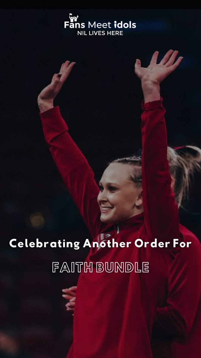 Celebrating an order with Maggie <a href="/ohara_mags/">Maggie O'Hara</a> - Arkansas Gymnastics Alum 

Shop at app.fansmeetidols.com/maggie.ohara