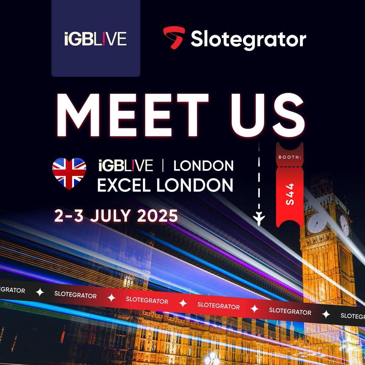 London. July 2-3.

The iGaming elites are gathering - and we’re all in.

We’re heading to iGB London to meet bold creators, sharp thinkers, and everyone pushing the industry forward.

Let’s talk product, partnerships - and what’s next.
DM to meet or catch us on the floor.
📍 See