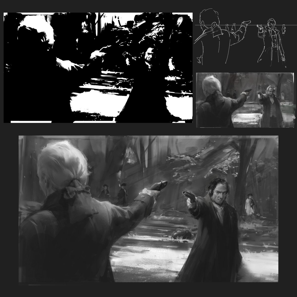 jimmij04's tweet image. "Resentment"
vintage photo of Burr–Hamilton duel 1804
I wanted to draw it since watching Hamilton
#illustration #hamiltonfanart #sketch