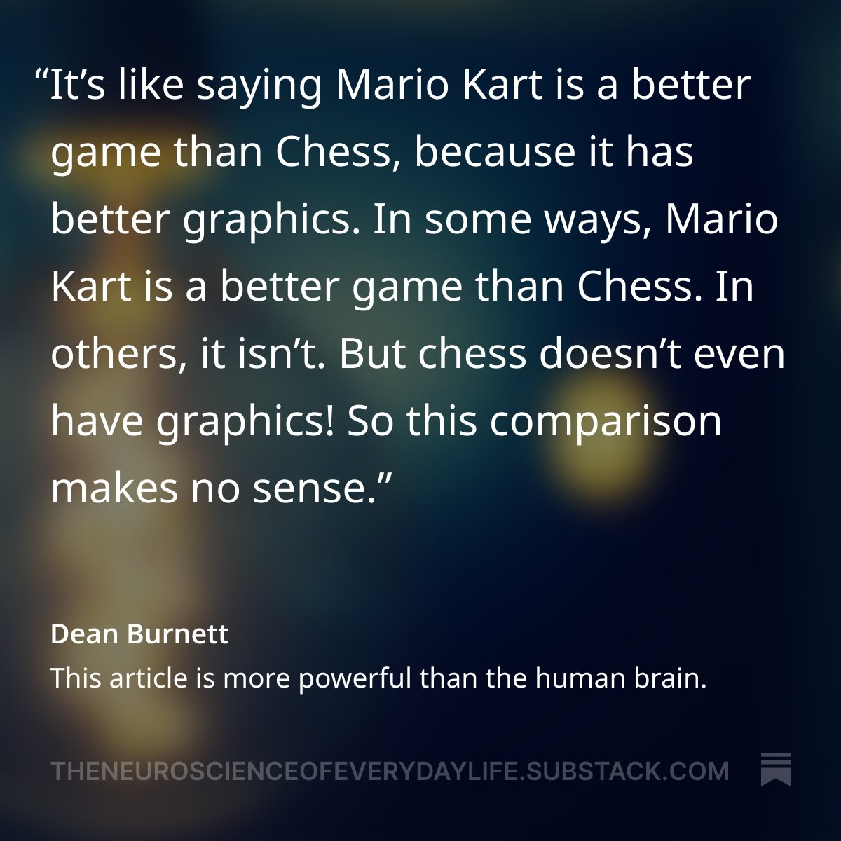 Could an #AI be more powerful than the human brain?

Yes. Also, no. Both. For various reasons. Also, it doesn't make any sense. So such claims are dubious.

Confused? Don't blame you. But my latest article hopefully clears things up.

…uroscienceofeverydaylife.substack.com/p/this-article…

#Brains #News #Tech