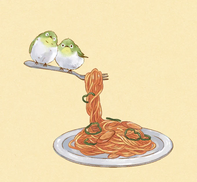レトロ鳥カフェ2 #メジロ #ひよこ #ペンギン #スズメ