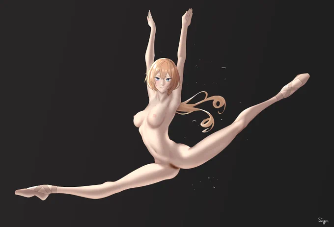 skebでアークロイヤル、ヴァリアント、ネルソンのヌードバレエを描きました ありがとうございました