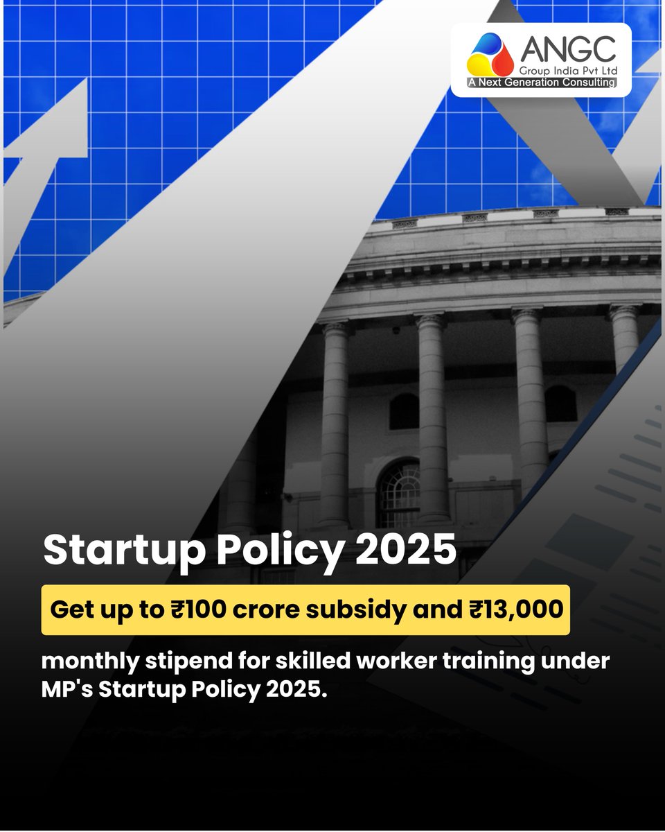 angcgroupind's tweet image. 📢 Startups, skip Shark Tank!
Madhya Pradesh is already funding your dream.
From ₹100 Cr subsidies to ₹13K stipends — it&apos;s all real.
Tag a founder who needs this! 🚀
.
.
.
#ANGC #MPStartupBoost #StartupIndia #MadhyaPradeshSchemes #MPSubsidy #BusinessWithMP