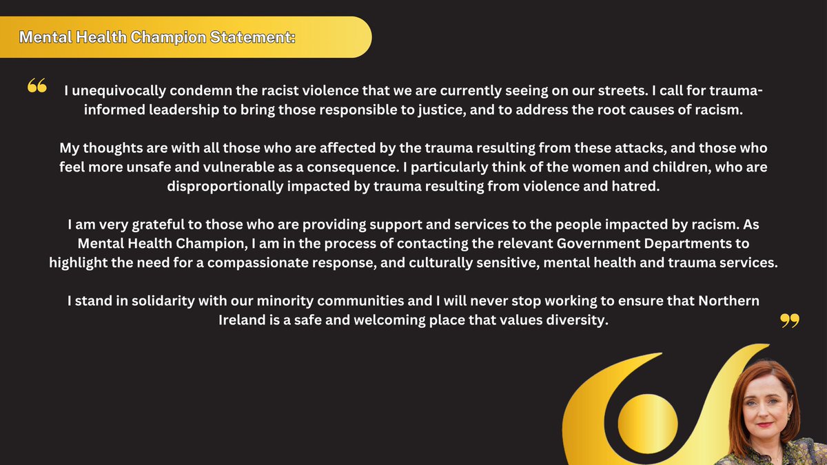 MHC_NI's tweet image. Statement from MHC @profsiobhanon in regards to the ongoing public disorder: