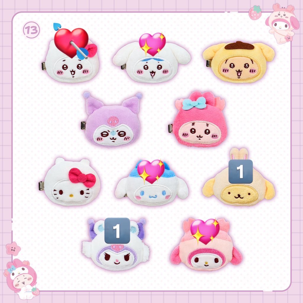 trhk___RS's tweet photo. 交換
ちいかわ サンリオ シークレット

譲
ヘアクリップ
ポムポムプリン うさぎ
���ロミ モモンガ

ノベルティ ミニ巾着
古本屋 カニ マイメロディ

求
ハチワレ
シナモン シナモロール
ちいかわ
マイメロディ
買取
フロッキー差額精算

手渡し
6/14,15新横浜 6/15AM秋葉原
6/19夜池袋(日中都内)
郵送 https://t.co/UcdCXvZqCF
